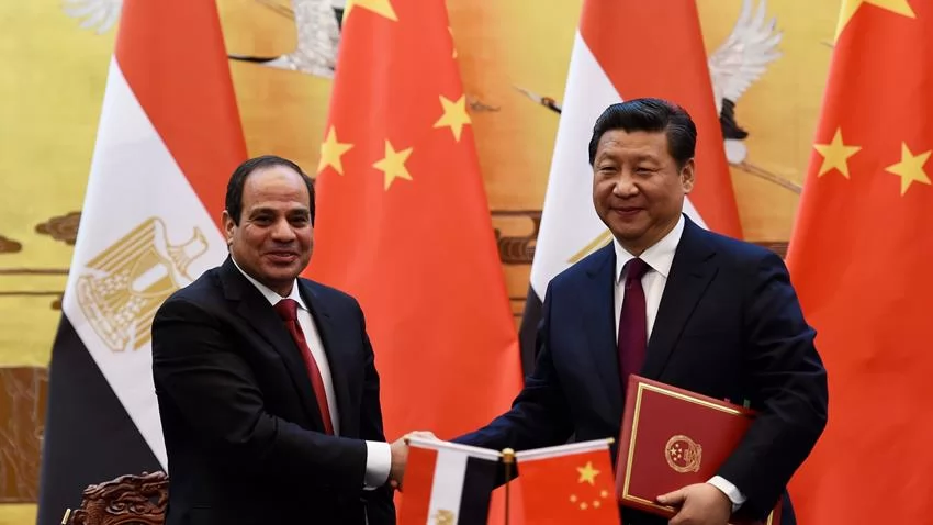 الرئيس عبدالفتاح السيسي ونظيره الصيني شي جين بينج