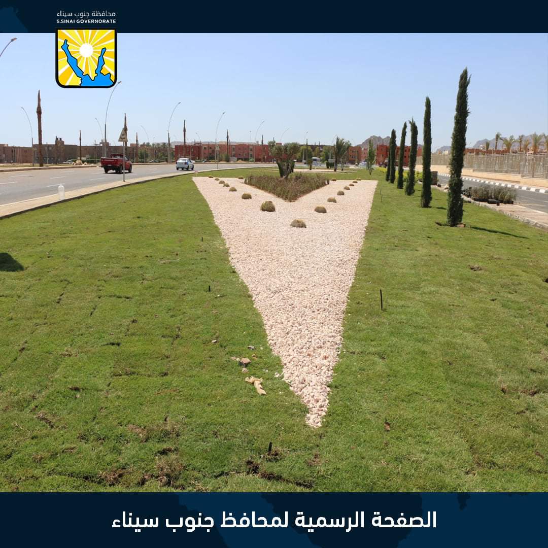 محافظ جنوب سيناء يتابع أعمال اللاند سكيب بنطاق جامعة الملك سلمان بشرم الشيخ