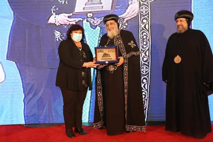 وزيرة الثقافة تشهد احتفالية تجليس البابا تواضروس الثاني 