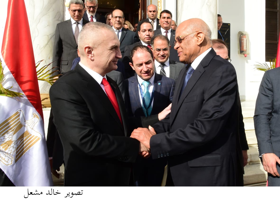 رئيس مجلس النواب يستقبل رئيس جمهورية ألبانيا