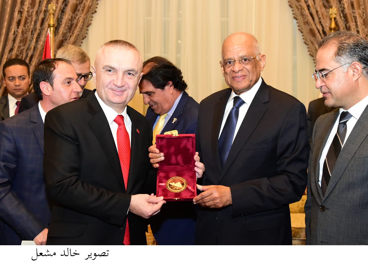 رئيس مجلس النواب يستقبل رئيس جمهورية ألبانيا