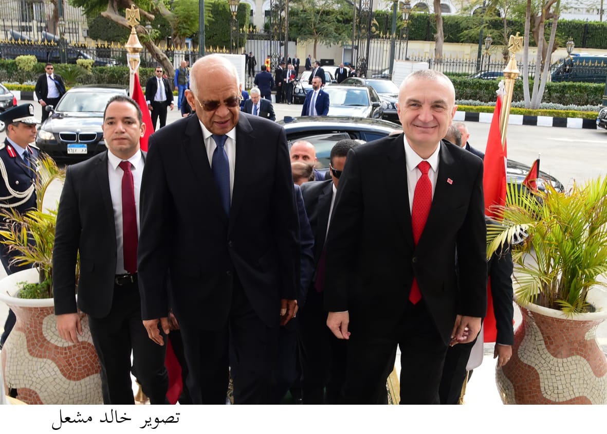 رئيس مجلس النواب يستقبل رئيس جمهورية ألبانيا