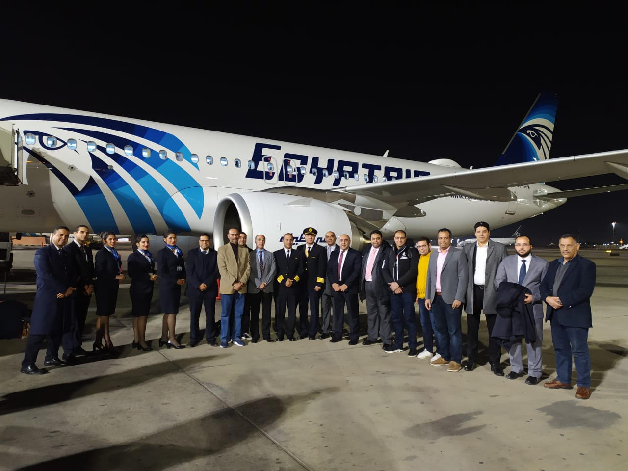 مطار القاهرة يستقبل طائرة مصرللطيران الرابعة الجديدة من طراز إيرباص A320neo 