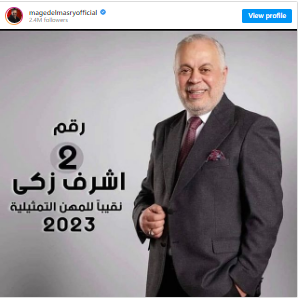 ماجد المصري يدعم اشرف زكى نقيبا للممثلين