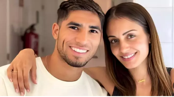 اشرف حكيمي وزوجنه السابقة