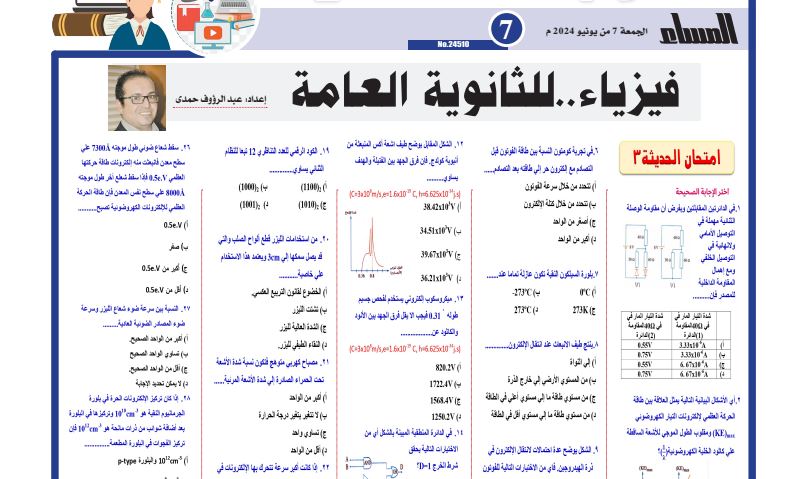 مراجعة امتحان الفيزياء