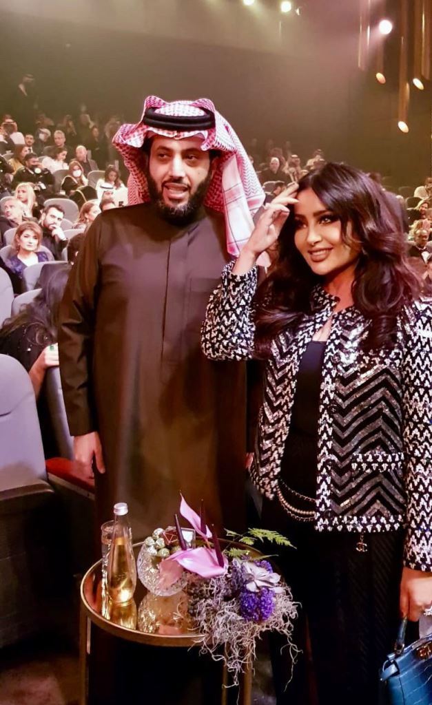 تركى آل الشيخ يستقبل لطيفة