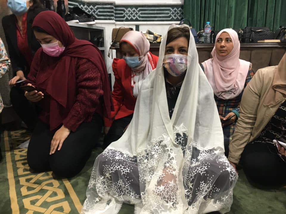 الوزيرة خلال خطبة الجمعة