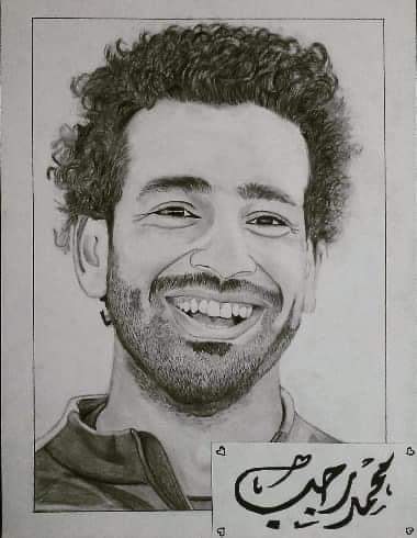 محمد رجب يبدع فى رسم على ربيع واشرف عبد الباقى وصلاح .. صور