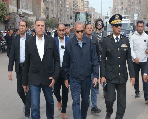 محافظ القليوبية يقود حملة مكبرة للنظافة والإشغالات بشبرا الخيمة
