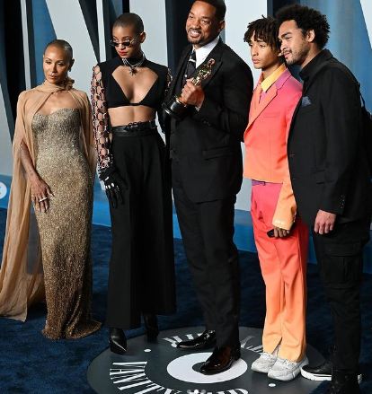 بعد صفع كريس روك.. السعادة تسيطر على ويل سميث فى Oscar after party برفقة زوجته 