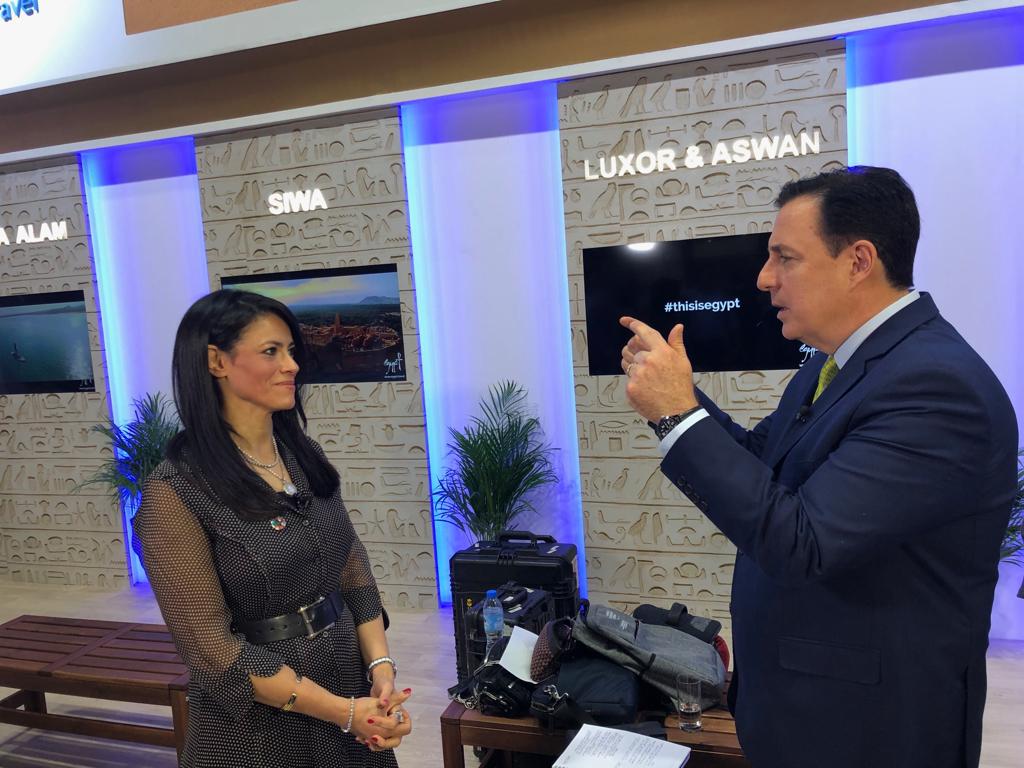 وزيرة السياحة تعقد لقاءا تلفزيونيا مع قناة CNN