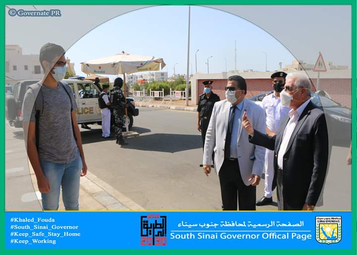 فودة يتفقد الإجراءات الإحترازية لطلاب الثانوية العامة بمدارس شرم الشيخ