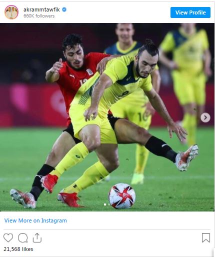 الجماهير المصرية تتغزل فى نجم الأهلى بعد تأهل الفراعنة لربع نهائى أولمبياد طوكيو