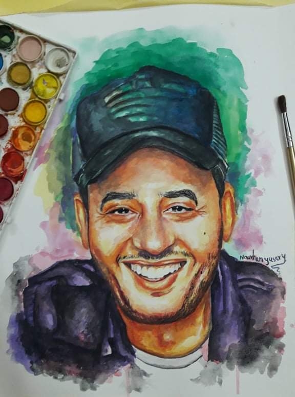 الموهوبه نورهان يسرى صابر  من عشاق الرسم للفنانين