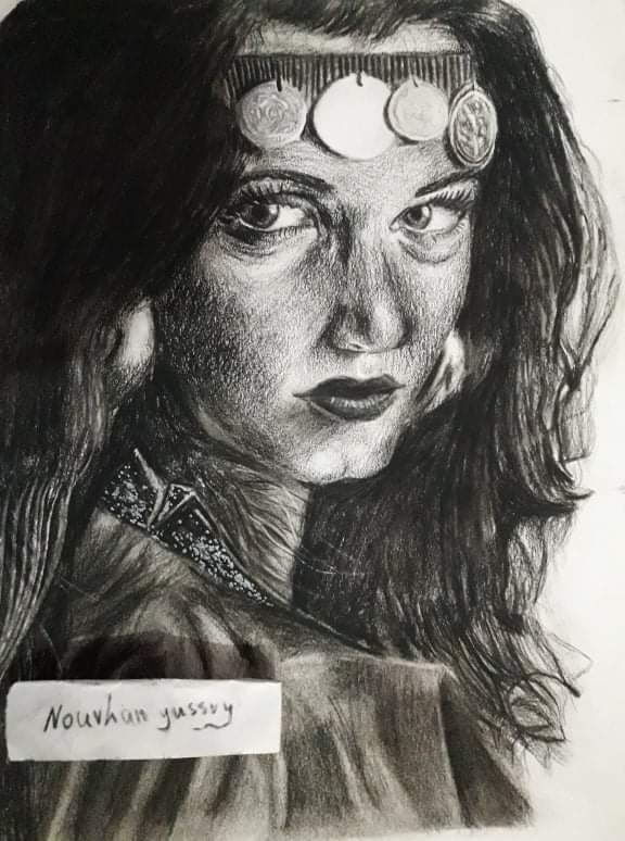 الموهوبه نورهان يسرى صابر  من عشاق الرسم للفنانين