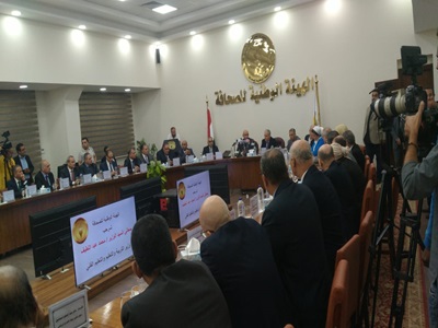 جانب من الجلسة النقاشية لوزير التعليم بالهيئة الوطنية للصحافة