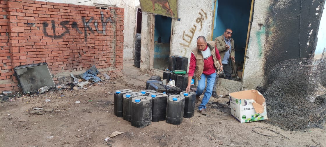 جهاز العبور: تنفيذ ازالة مبانى مزرعة مخالفة بجمعية عرابى