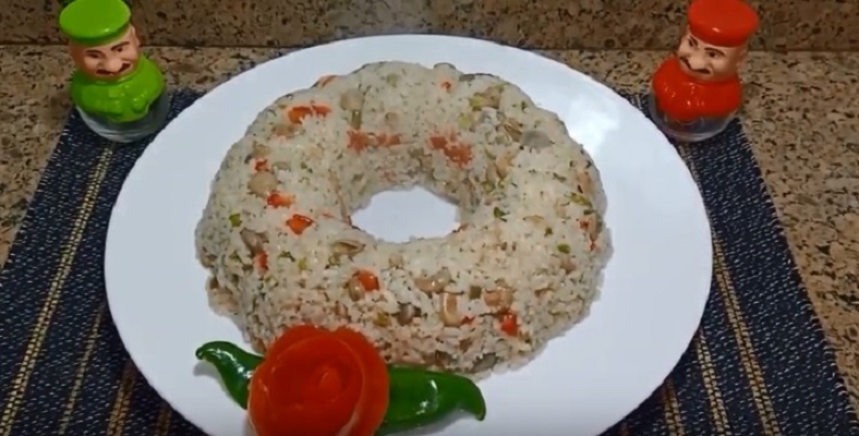 ارز بالفول الاخضر 