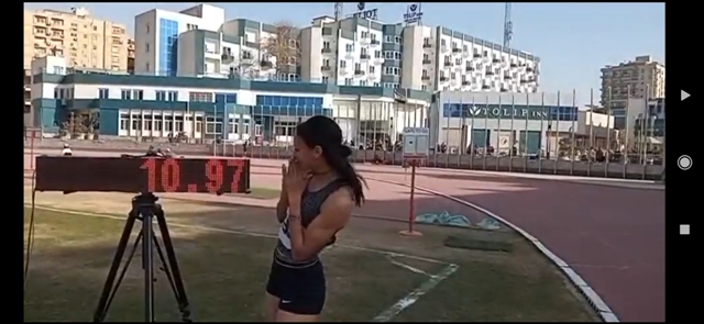 بسنت حققت رقم مصري جديد في ١٠٠ ، ٢٠٠ متر عدو 