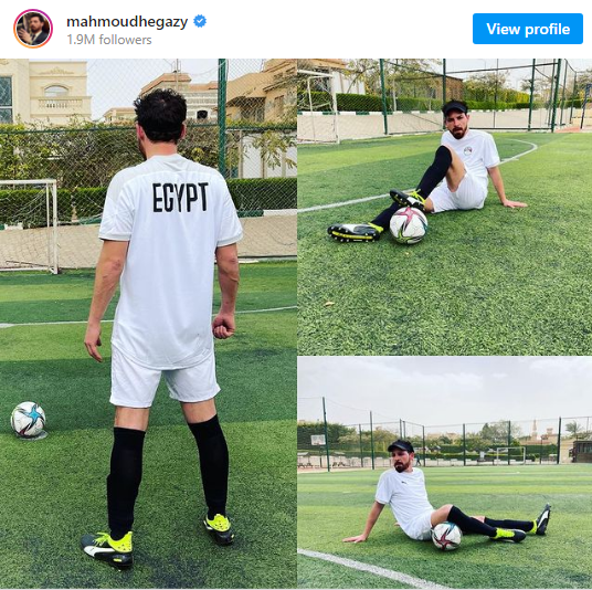 محمود حجازى يدعم المنتخب المصرى