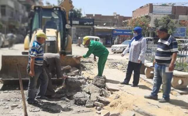 نائب رئيس المدينة تتابع الأعمال الميدانية بأشمون 