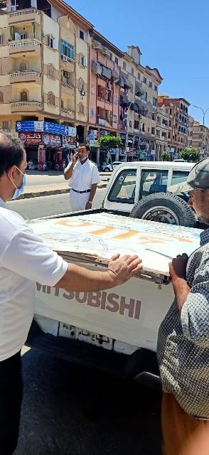 جهازا مدينتى دمياط الجديدة والعبور ينفذان حملات لضبط المخالفات ورفع الإشغالات