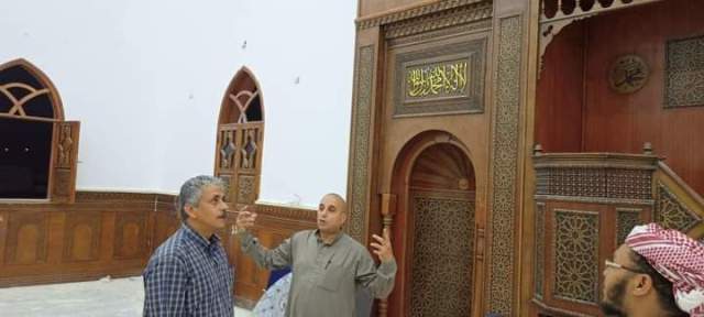 رئيس مركز ومدينة سيوة يتابع العمل بمسجد النور بأغورمى