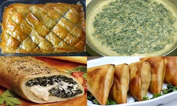 جلاش السبانخ والجبنة