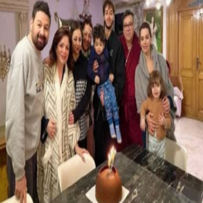 إلهام شاهين فى احتفالها بعيد ميلادها 