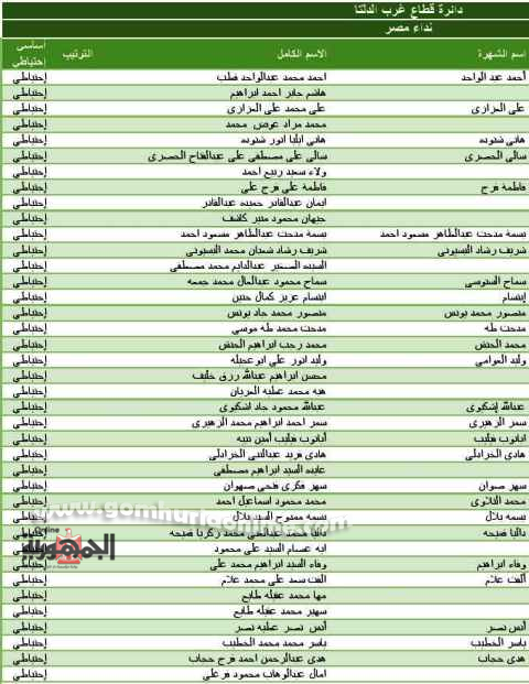  الإسكندرية  221 مرشح نهائى وقائمتان لقطاع غرب الدلتا بعد التنازلات