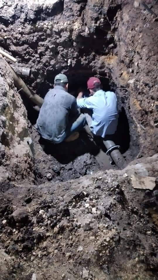 اصلاح مواسير مياة بحى الشرابية