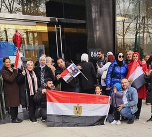  استمرار إقبال المصريين بالخارج على لجان الاقتراع في نيويورك
