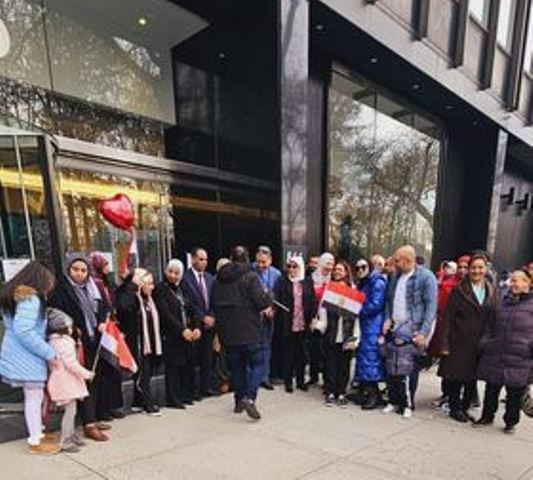  استمرار إقبال المصريين بالخارج على لجان الاقتراع في نيويورك