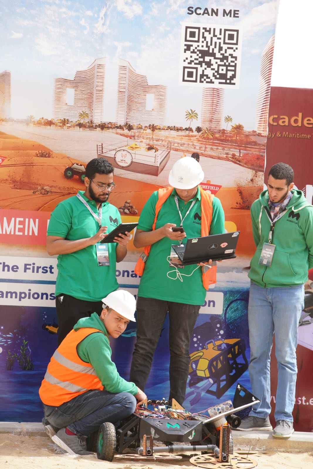 فرع الأكاديمية بمدينة العلمين الجديدة يحتضن منافسات المسابقة الدولية للروبوتات  ( ARC )
