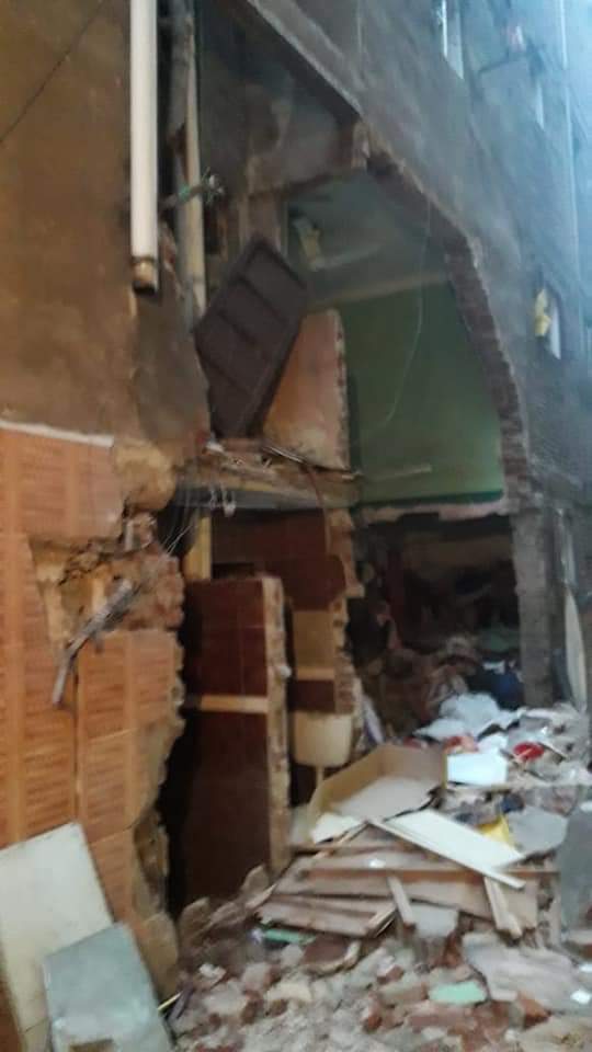 اخلاء 25 اسرة بسبب انفجار ماسورة غاز بعقار الزاوية الحمراء 