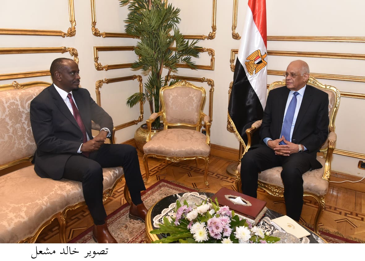  عبدالعال يستقبل ريتشارد سي زيبرا وزير خارجية رواندا.. صور