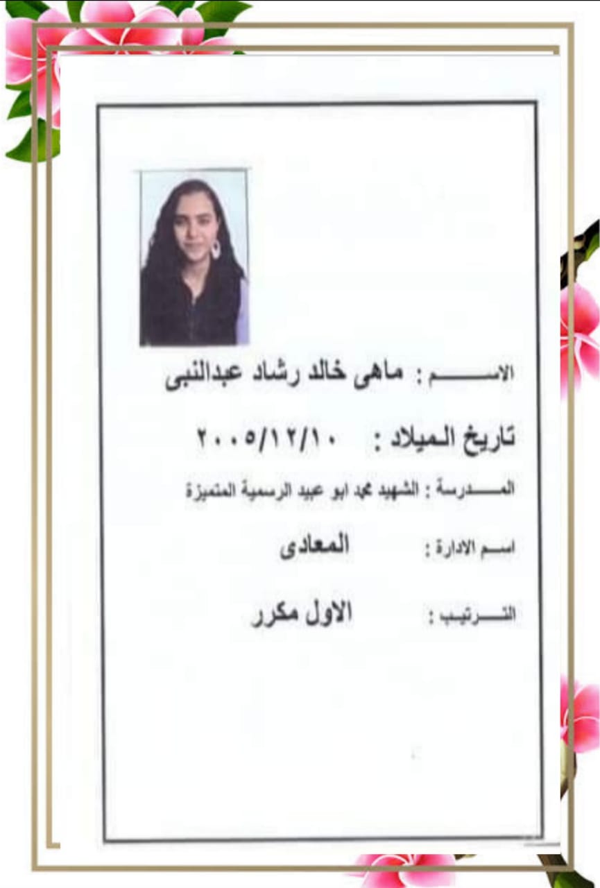 إدراة المعادي التعليمية تحصد ٤ مراكز في أوائل الإعدادية .. علي مستوي المحافظة