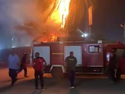 السيطرة على حريق بمخزن مشروبات غازية في قليوب دون إصابات