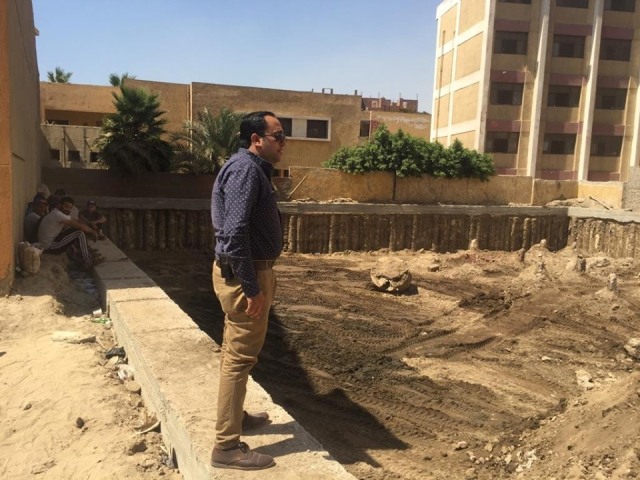 بعد 8 سنوات من احتراقه ..البدء فى انشاء مبنى مجلس مدينة الحوامدية.. صور