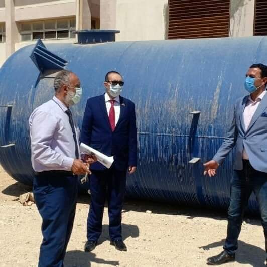النائب نافع هيكل يتفقد إنشاءات محطة صرف صحي الصف في الجيزة.صور