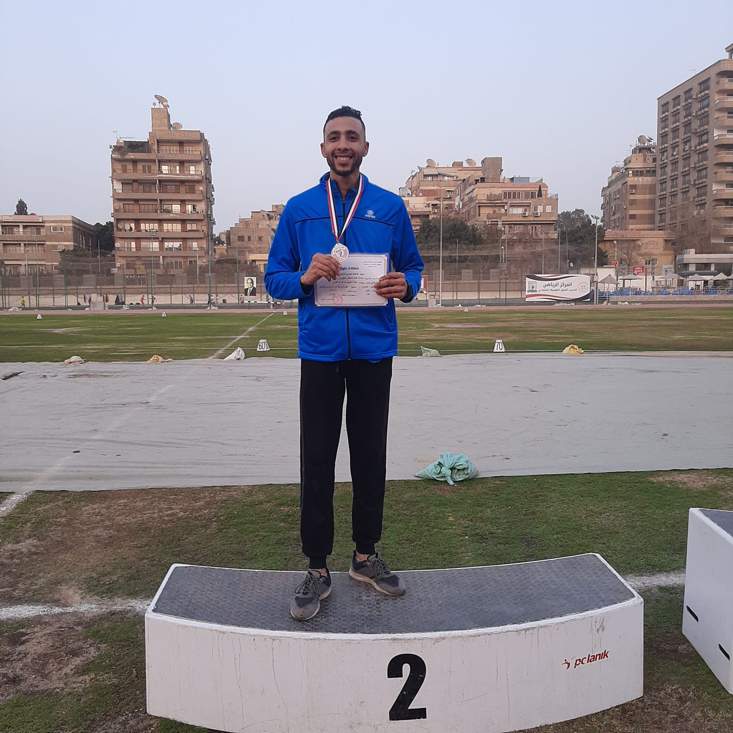 في العاب القوي  فضية الاهلي للوثب الثلاثي رجال 