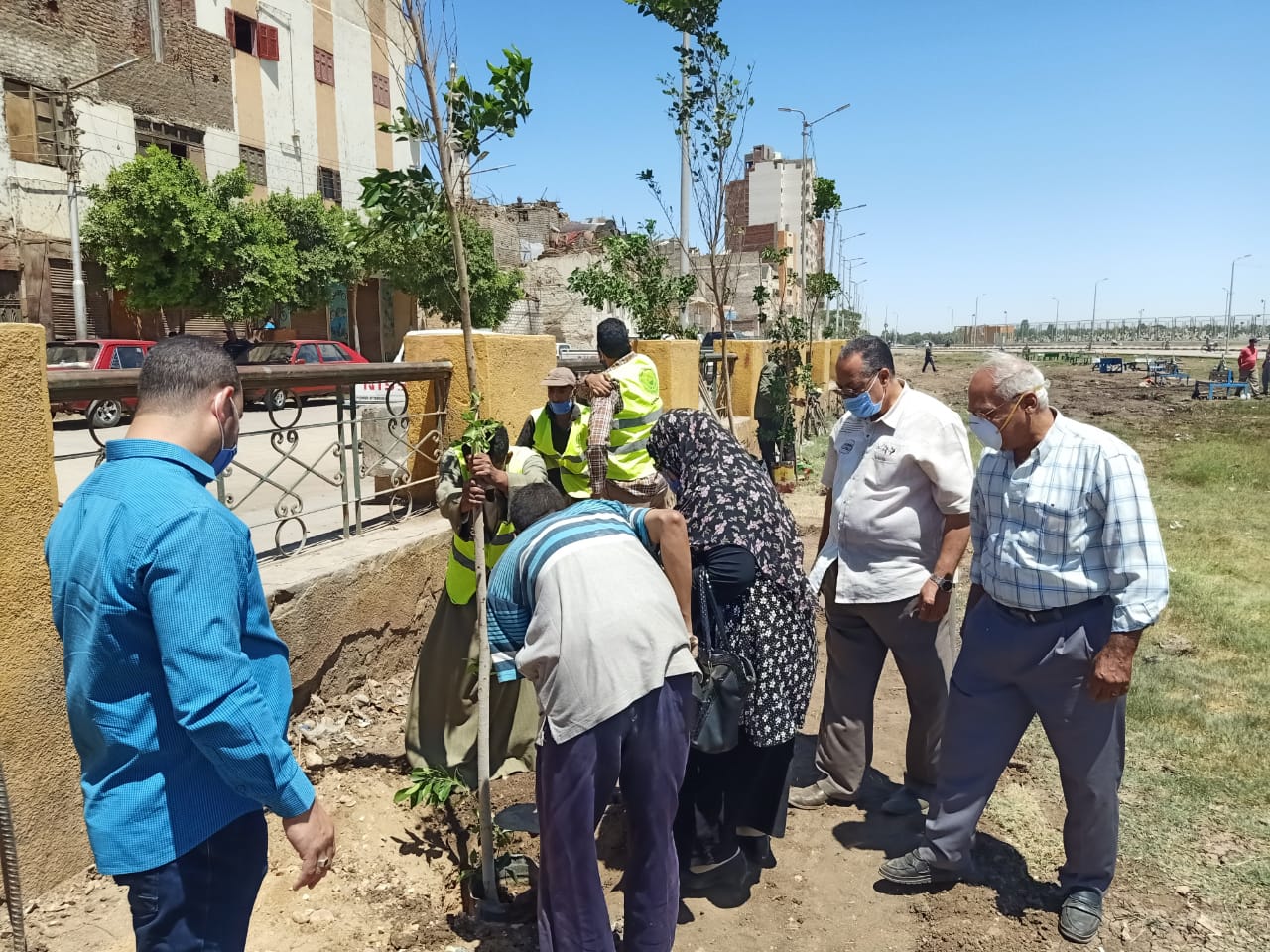 سكرتير مساعد أسيوط يترأس حملة للتشجير والتجميل.. صور