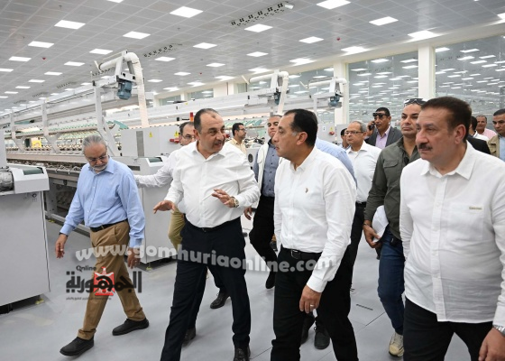 رئيس الوزراء يتفقد مصنع غزل 2 شبين الكوم بالمنوفية