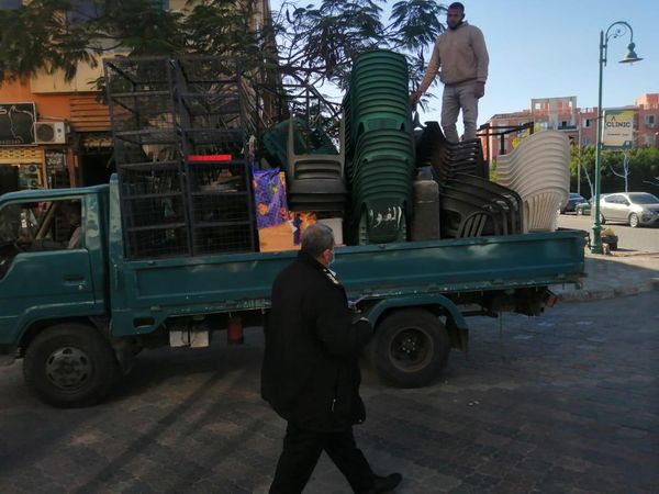 جهاز مدينة الشيخ زايد ينفذ حملة لإزالة الإشغالات وضبط المخالفات بعدة مناطق