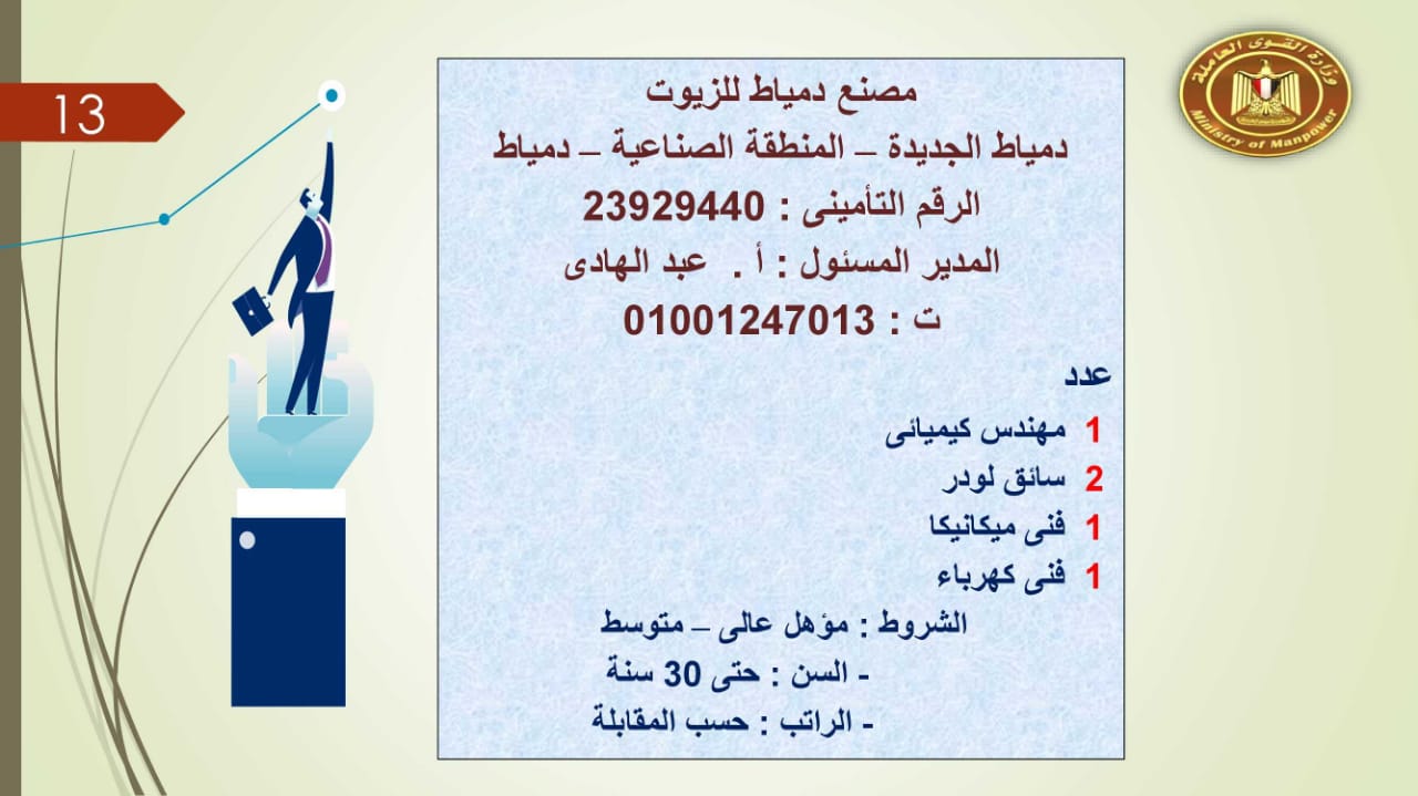 براتب يصل إلى 5500 جنيه.. القوى العاملة توفر 2752 فرصة عمل للجنسين 