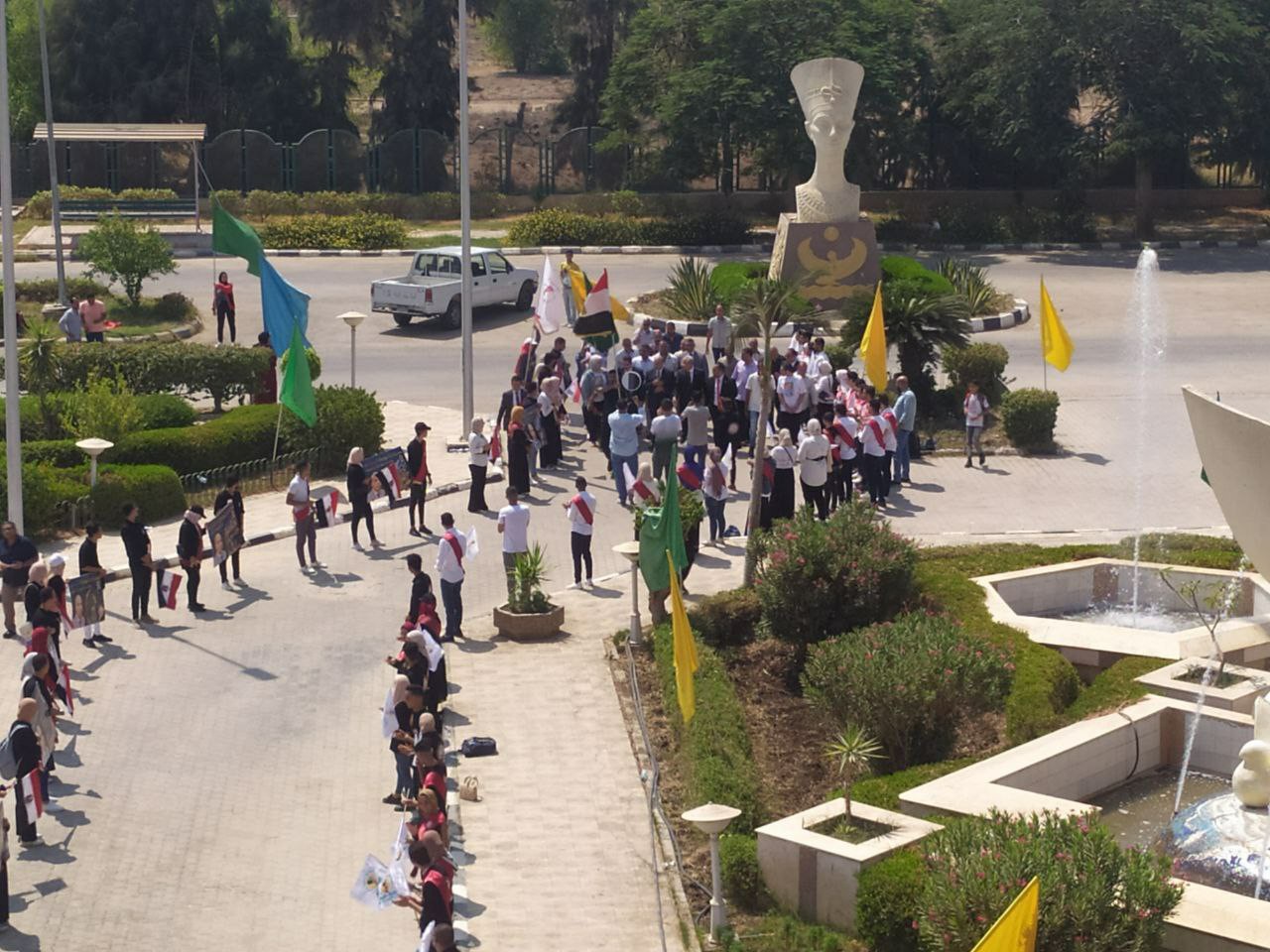 فى تقليد جديد.. ممر شرفي بجامعة المنيا تكريما لرئيس الجامعة بانتهاء ولايته 
