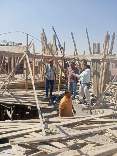 إزالة 72 حالة تعد بالبناء المخالف على الأرض الزراعية بالمنيا