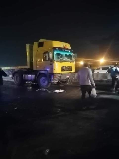 مصرع واصابة 12 شخص فى حادث تصادم أمام ميناء الأدبية بالسويس