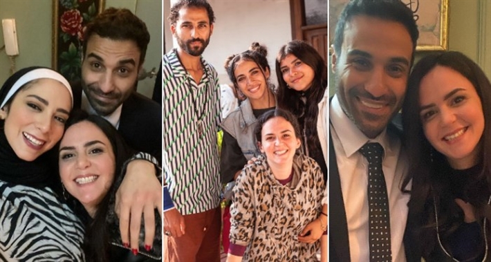 أحمد فهمي وركين سعد من كواليس مسلسل سفاح الجيزة